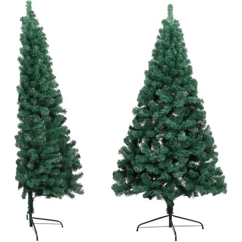 Umjetna polovica božićnog drvca sa stalkom zelena 180 cm PVC slika 14