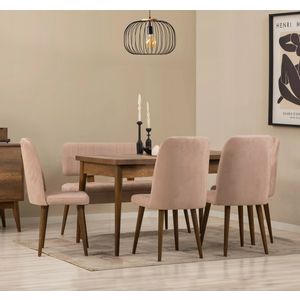 Vina - Walnut, Stone Walnut
Stone Extendable Dining Table & Chairs Set (6 Pieces)