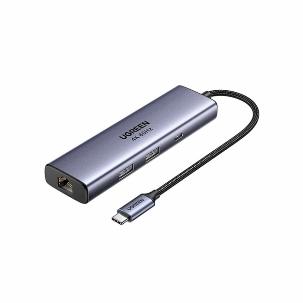 Ugreen 6-u-1 USB-C hub (100 W PD, 4K@60Hz DisplayPort) slika 1