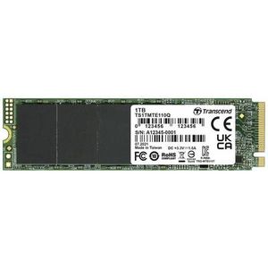 Transcend TS1TMTE110Q M.2 NVMe 1TB, 2280, PCIe Gen3x4, M-Key, QLC, DRAM-less