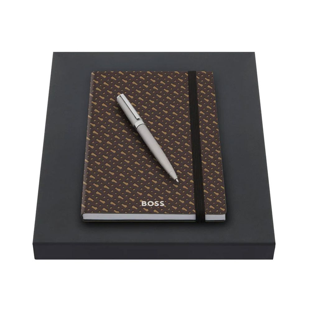 Hugo Boss set hemijska olovka + notes A5 HPBH441B, braon slika 1