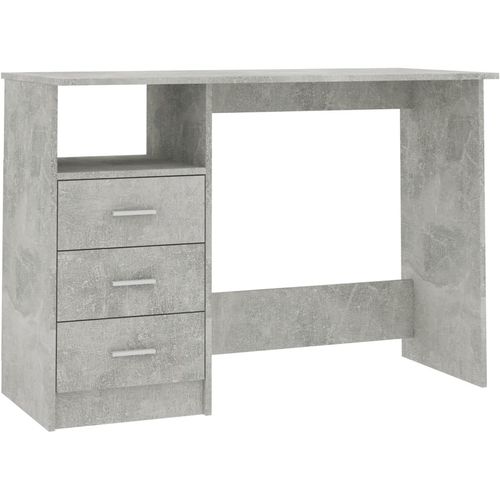 Radni stol s ladicama siva boja betona 110 x 50 x 76 cm iverica slika 21