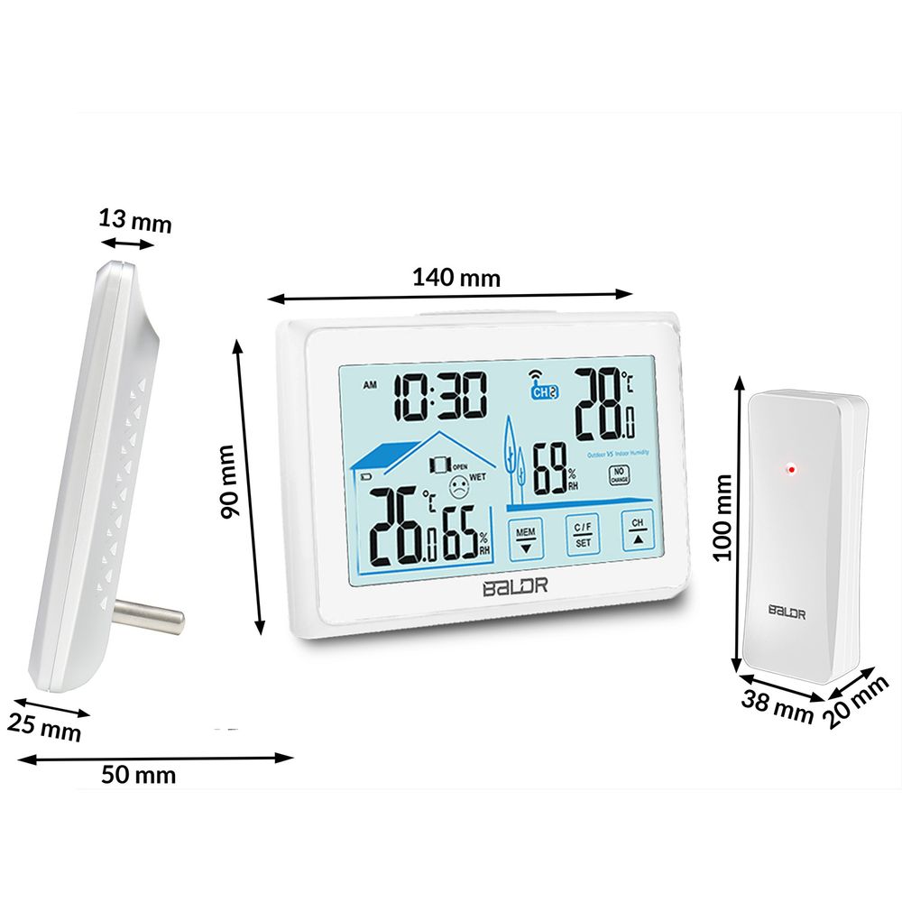 BD-910 bijela meteorološka stanica s zaslonom slika 6