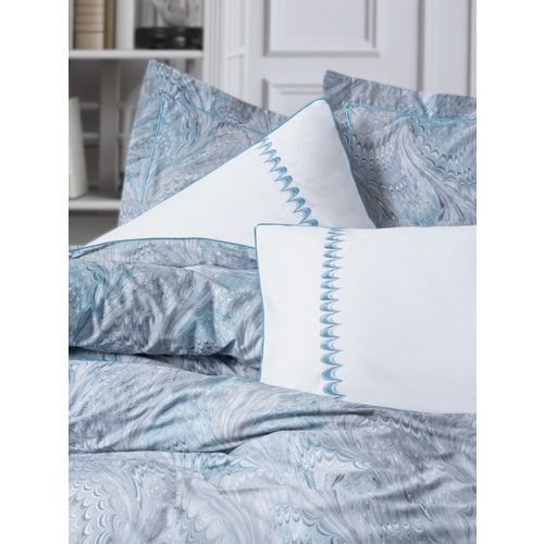 Stilla - Blue Blue
White Satin Double Quilt Cover Set slika 3