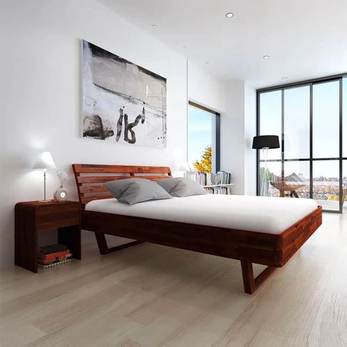 Okvir za krevet od masivnog bagremovog drva 180 x 200 cm slika 3