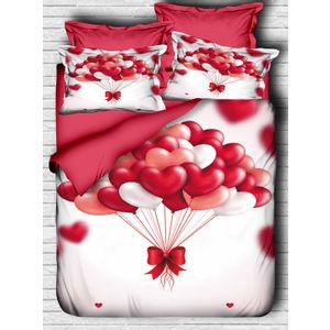 162 Red
Pink
White Single Quilt Cover Set