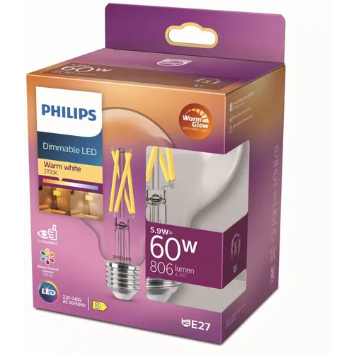 Philips led sijalica 60w g93 e27, 929003010901 DIMABILNA slika 2