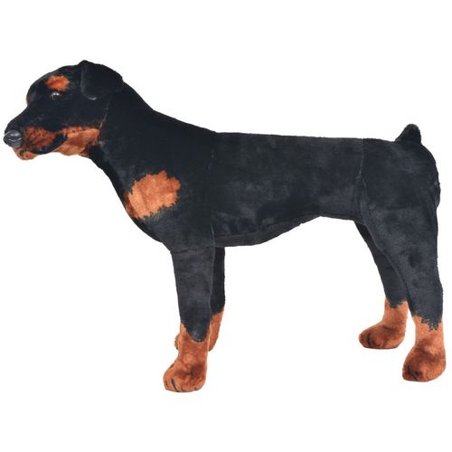 Stojeća igračka plišani pas rotvajler crno-smeđi XXL slika 5