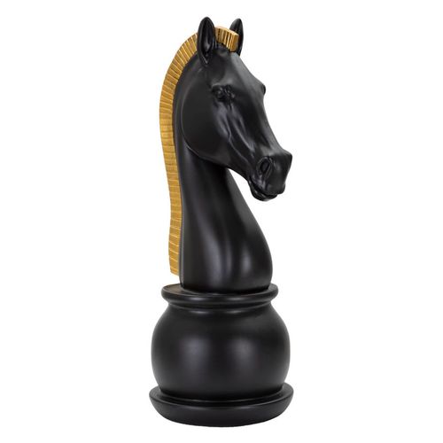 Mauro Ferretti Dekoracija BLACK AND GOLD HORSE cm Ø 18,5X50 slika 2