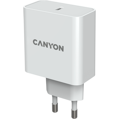 Canyon, GAN 65W charger Input: 100V-240V Output: 5.0V3.0A /9.0V3.0A /12.0V-3.0A/ 15.0V-3.0A /20.0V3.25A , Eu plug, Over- Voltage , over-heated, over-current and short circuit protection Compliant with CE RoHs,ERP. Size: 53*53*29mm, 110g, White slika 3