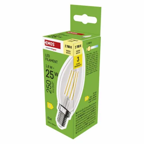 Led sijalica Filament Candle 1,8W(25W) 250lm E14 WW Emos ZF3D02 slika 1