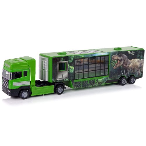 Metalni kamion transporter dinosaura slika 2