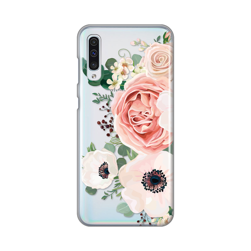 Torbica Silikonska Print Skin za Samsung A307F/A505F/A507F Galaxy A30s/A50/A50s Luxury Pink Flowers slika 1