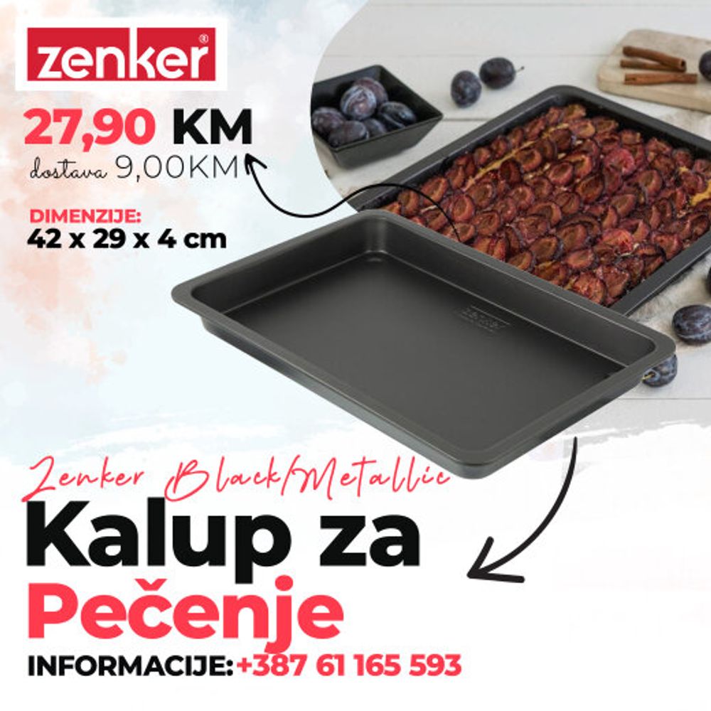 Zenker Kalup za pečenje 42x29x4 cm Black slika 1