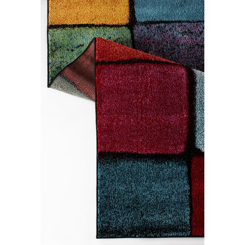 TANKI Tepih Renkli Kare Multicolor Carpet (140 x 200) slika 4