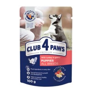 Club 4 Paw hrana za štence sa ćuretinom u sosu 100g