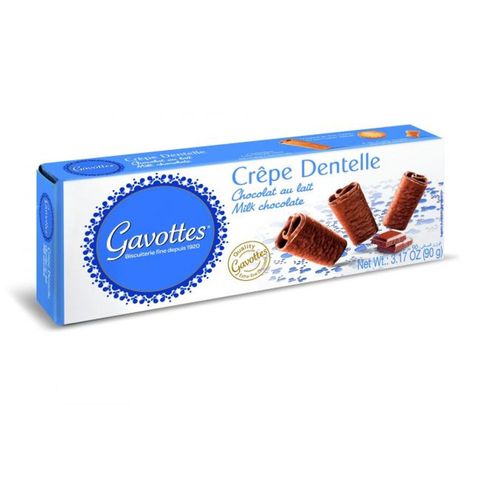 Gavottes Crepe Dentelle Mliječna čokolada 90g - KRATAK ROK slika 1