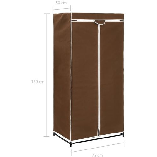 282438 Wardrobe Brown 75x50x160 cm slika 50