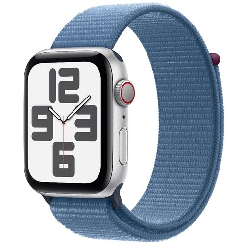 Apple Watch SE GPS 44mm Silver with Winter Blue Sport Loop slika 1