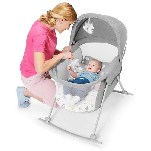 Kinderkraft prenosivi krevetac kolevka LOVI beige slika 7