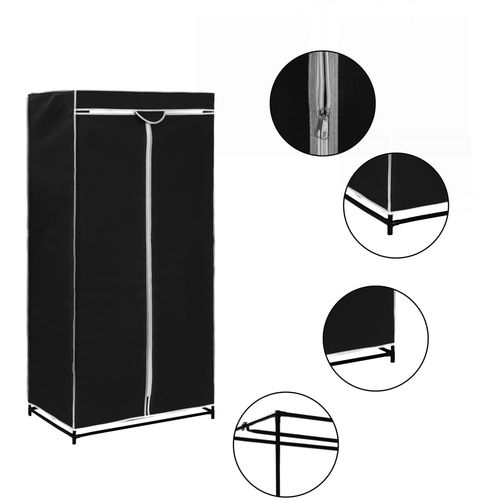 282437 Wardrobe Black 75x50x160 cm slika 41