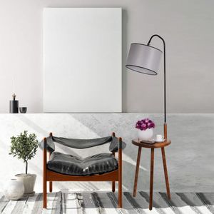 Demet Sehbalı Ahşap Lambader Ceviz Silindir Hasır Gri Abajurlu Walnut
Grey Floor Lamp