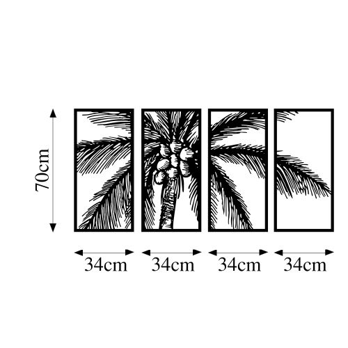 Wallity Metalna zidna dekoracija, Coconut Tree - 312 slika 6