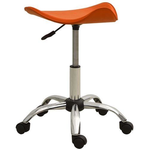 Salonski stolac od umjetne kože narančasti slika 17