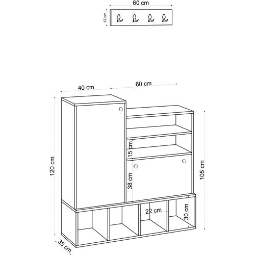 Wess Oak Shoe Cabinet slika 5