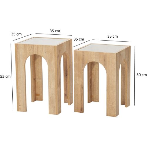 Seine 2 - Oak, Transparent
 Oak
Transparent Coffee Table Set slika 6