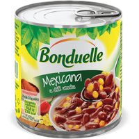 Bonduelle Mexicana, Crveni grah s kukuruzom u chilli umaku 430g, ocjeđena masa 200g