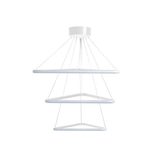 Trinity Triangle Set - White Body, Yellow Light White Chandelier slika 4