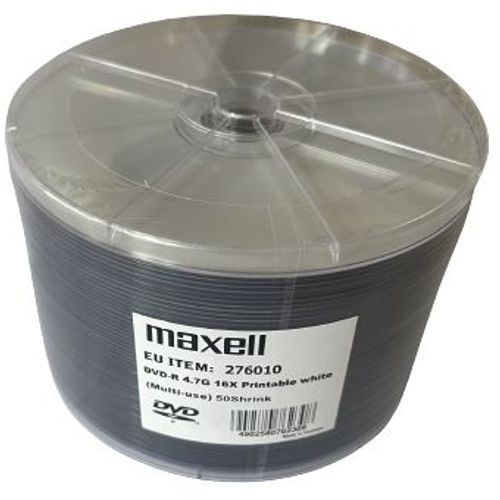 Maxell printabilni dvd-r 4.7gb 16x 50s slika 1