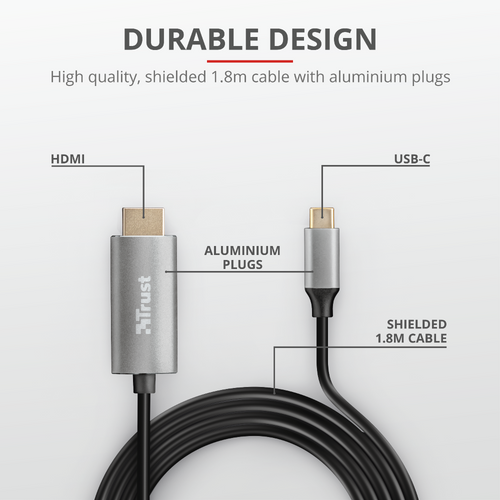 Trust USB-C na HDMI kabel Calyx (23332) slika 7