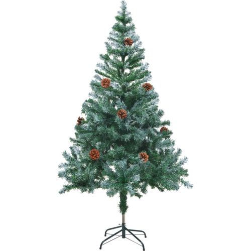 Umjetno zamrznuto Božićno drvce sa šišarkama 150 cm slika 24