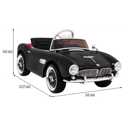 Licencirani auto na akumulator BMW 507 Retro - crni slika 2