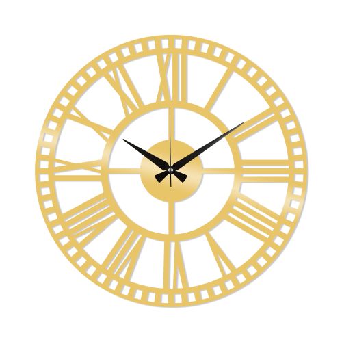 Wallity Ukrasni metalni zidni sat, Metal Wall Clock 10 - Gold slika 2