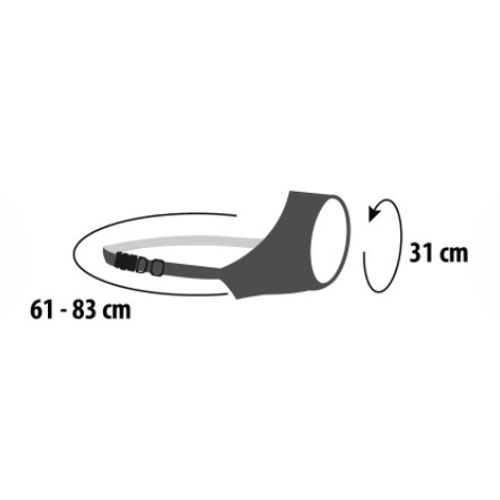 BRNJICA ZA PSA NED CRNA XXL 31cm, 61-83cm slika 3