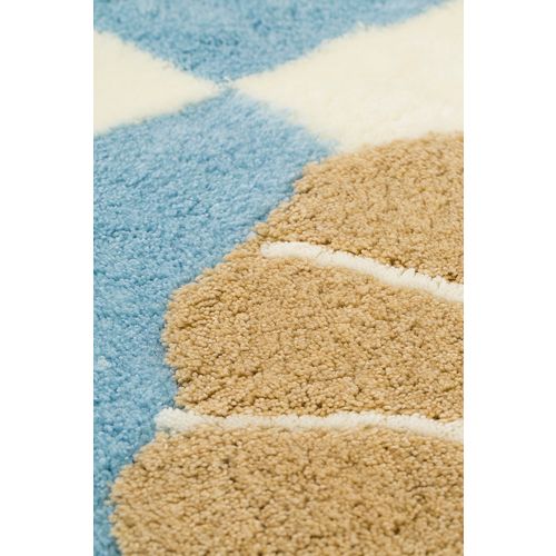 Colourful Cotton Kupoanski tepih set 3 komada-ŠKOLJKA, Deniz Yıldızı - Blue slika 5
