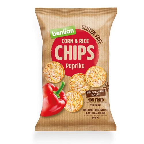 Benlian chips paprika  50 gr , gluten free slika 1