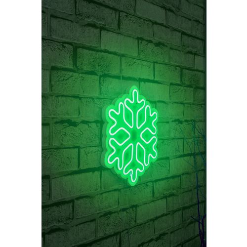 Wallity Ukrasna plastična LED rasvjeta, Snowflake - Green slika 1