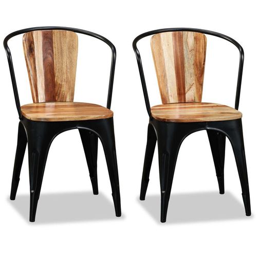 Blagovaonske stolice od masivnog bagremovog drva 6 kom slika 6