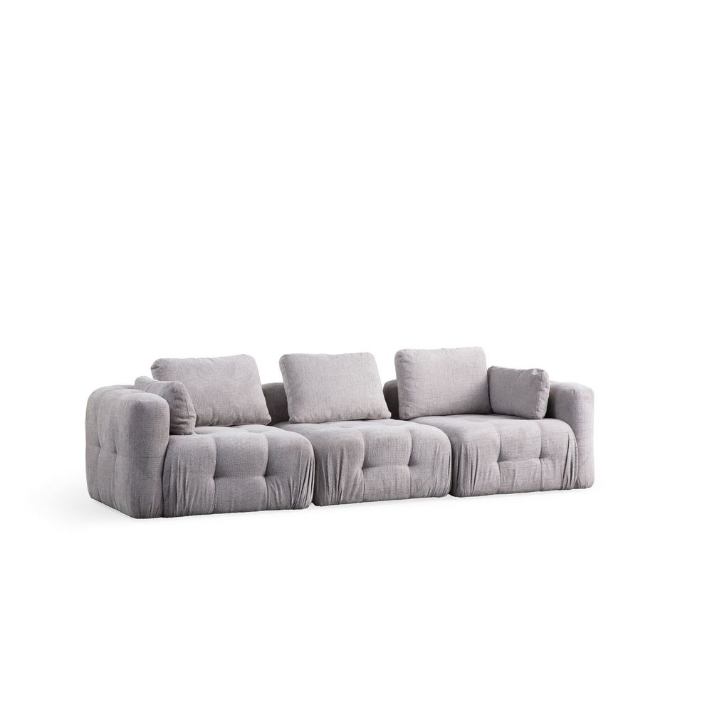 Amaris 3-Sjedalna Sofa - Svijetlo Siva slika 4
