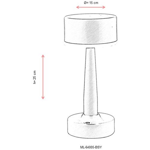 ML-64005-BSY Black Table Lamp slika 6