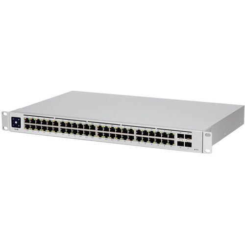 USW-48-PoE is 48-Port managed PoE switch with (48) Gigabit Ethernet ports including (32) 802.3at PoE+ ports, and (4) SFP ports. Powerful second-generation UniFi switching. slika 1