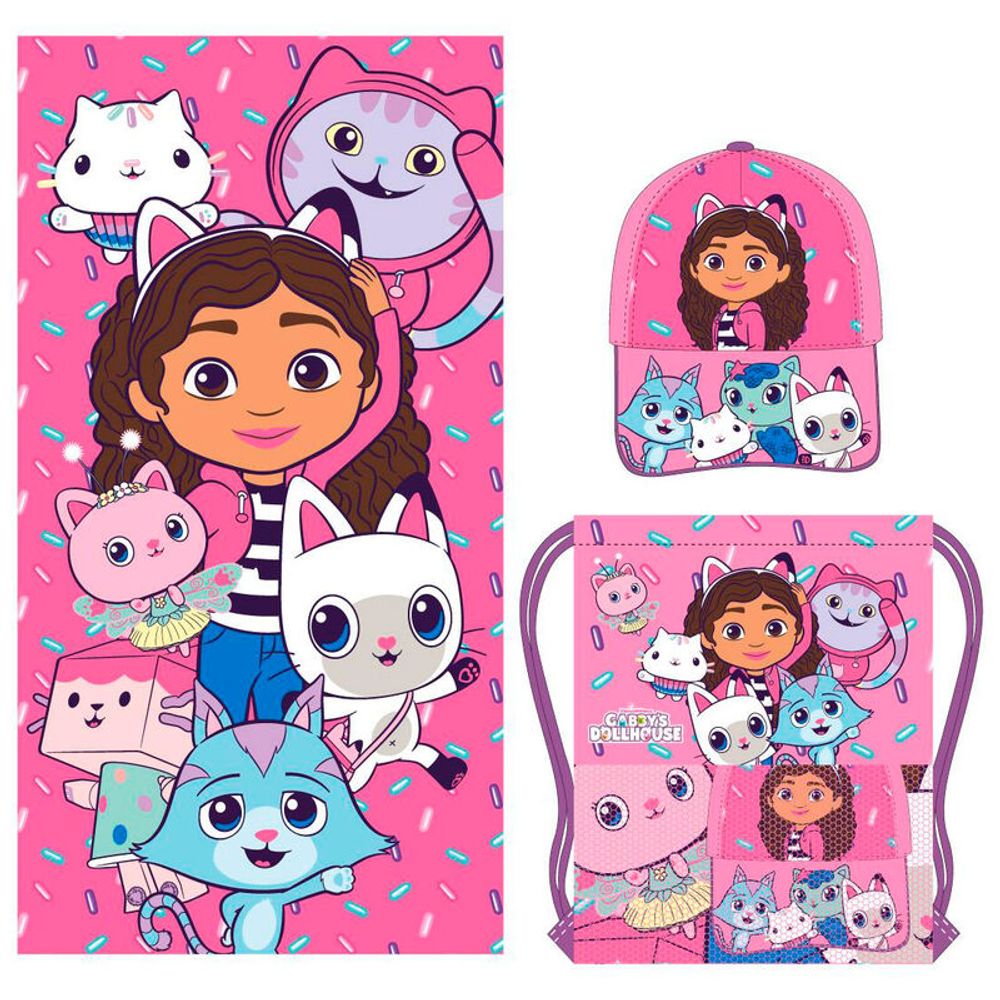 Gabbys Dolls House set towel + bag + cap slika 1