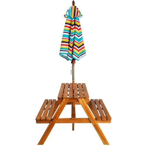 Dječji stol za piknik sa suncobranom 79x90x60 cm bagremovo drvo slika 14