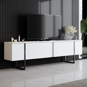 TV stalak Luxe - crno-bijeli