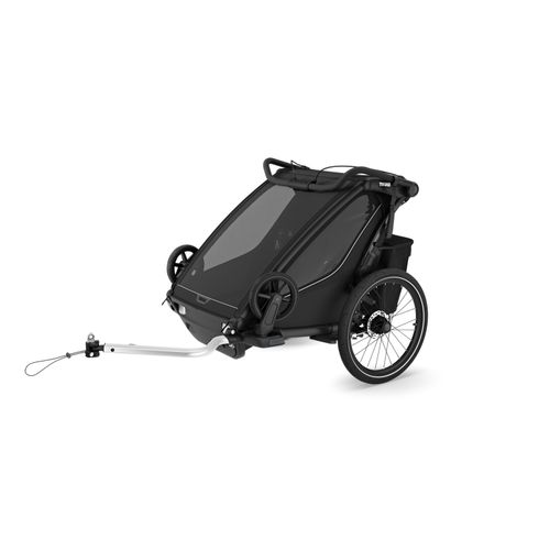 Thule Chariot Sport 2 double multifunkcionalna sportska prikolica za bicikl - 2 djece, crna slika 7