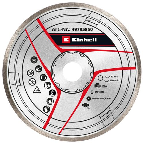 Einhell Pribor za rezače pločica Dijamantna rezna ploča 180x25,4 (brzina 80 m/s) slika 1